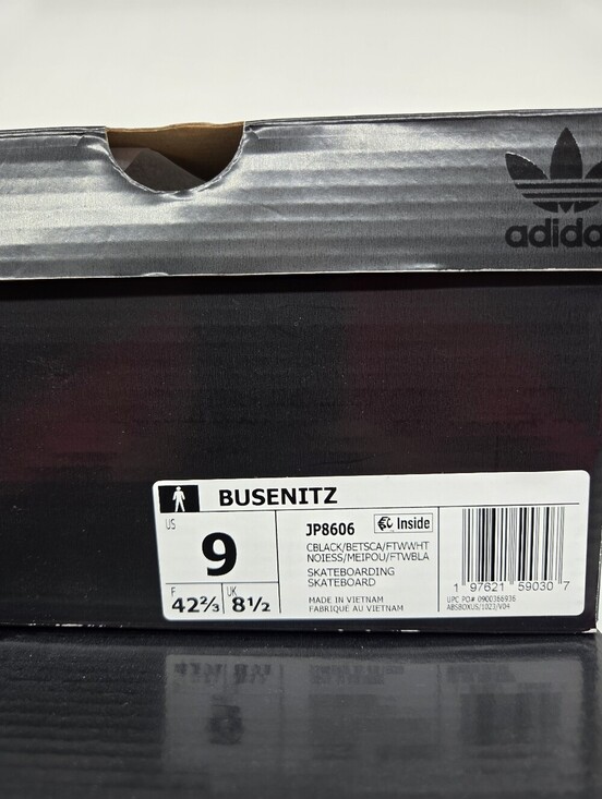 Adidas Men\'s Busenitz Pro JP8606 Black Scarlet Skateboarding Shoes Size 9 main image 8